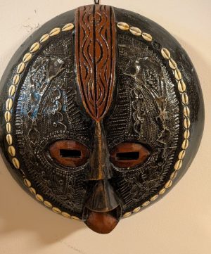 Hand carved African Mask – West Africa 16" diameter 1